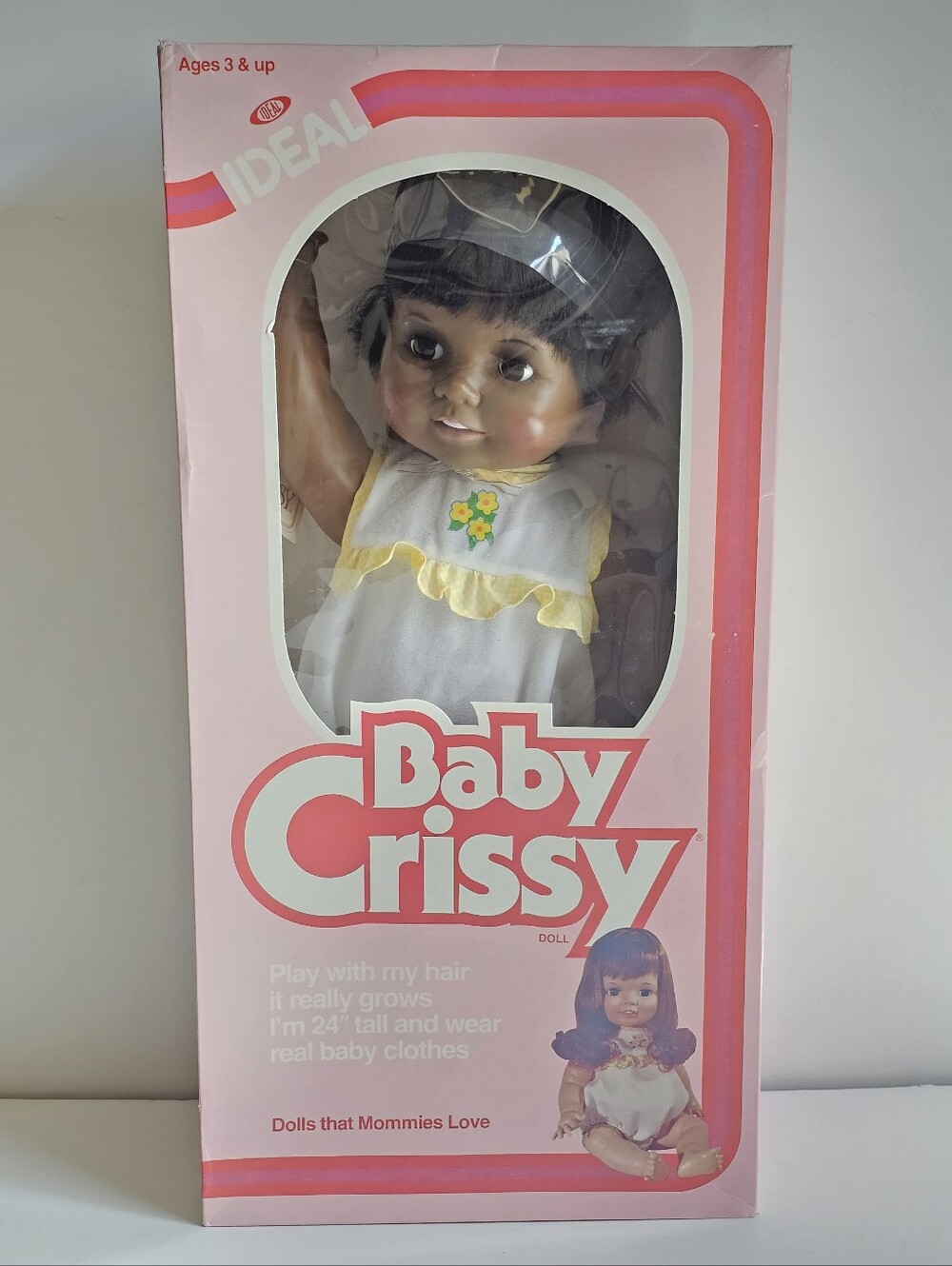 Vintage 1981 Ideal African American Baby Crissy 24" Inch Doll New In Open Box